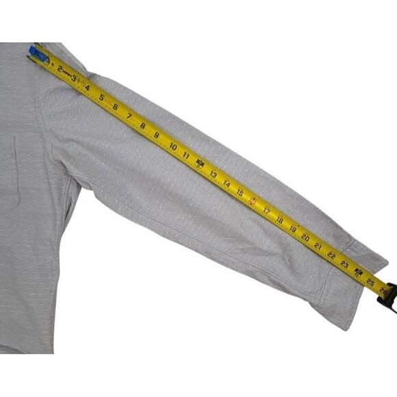 J Crew Slim Fit Oxford Shirt Textured Sashiko Dot Dobby LS Light Gray Preppy L - Picture 9 of 15